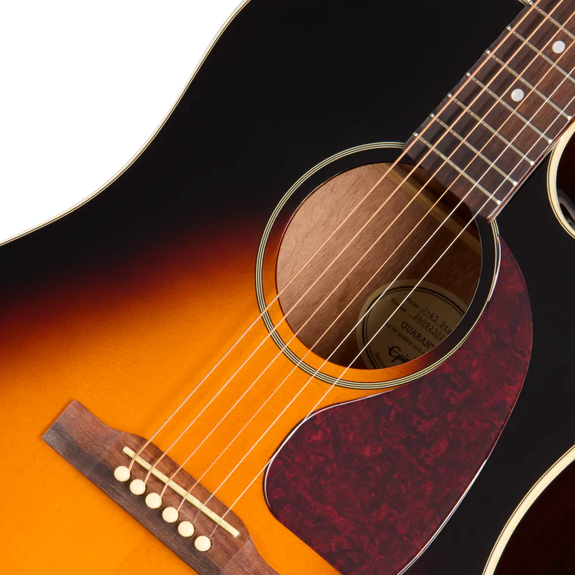 Guitarra Electroacustica Epiphone EAS4CVSNH1 J-45 Studio Ec Vintage Sunburst - Image 6