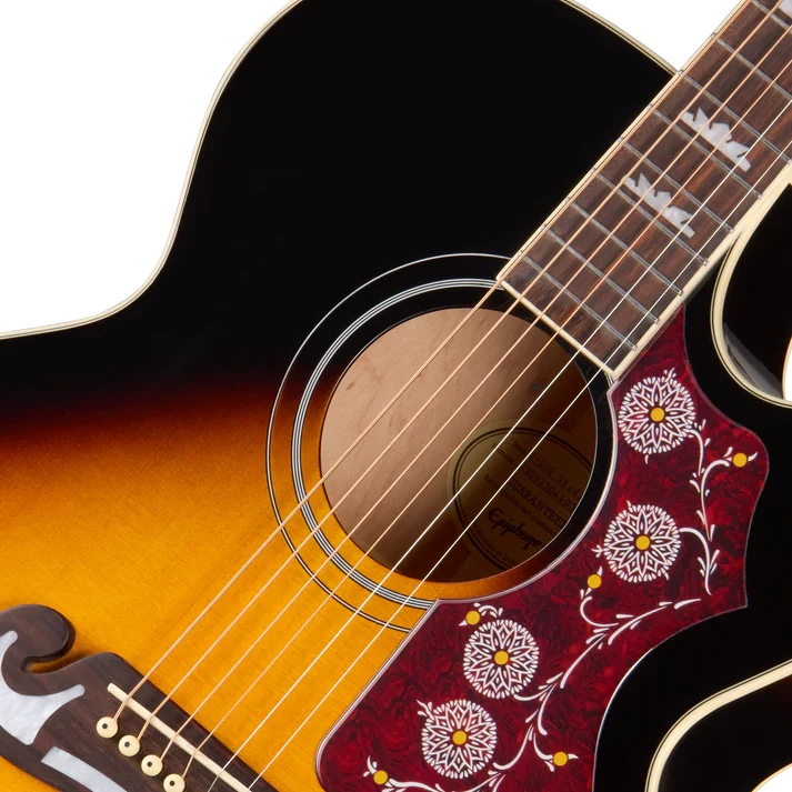 Guitarra Electroacustica Epiphone EASJ2CVSNH1 J-200 Studio EC Vintage Sunburst - Image 8