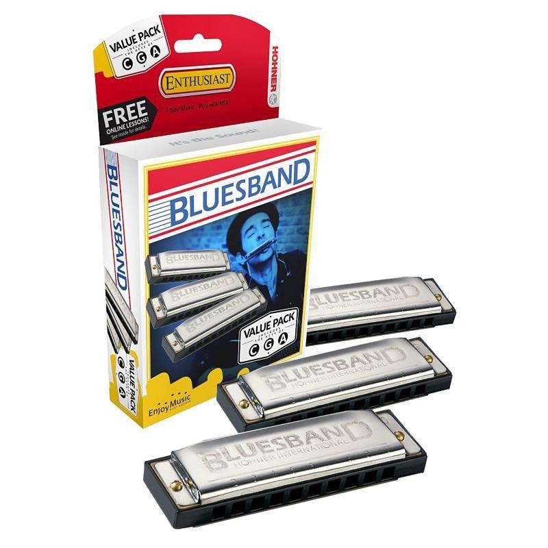 Armonica Hohner Blues Band Pack De 3 (sol, Do Y La) M559xp
