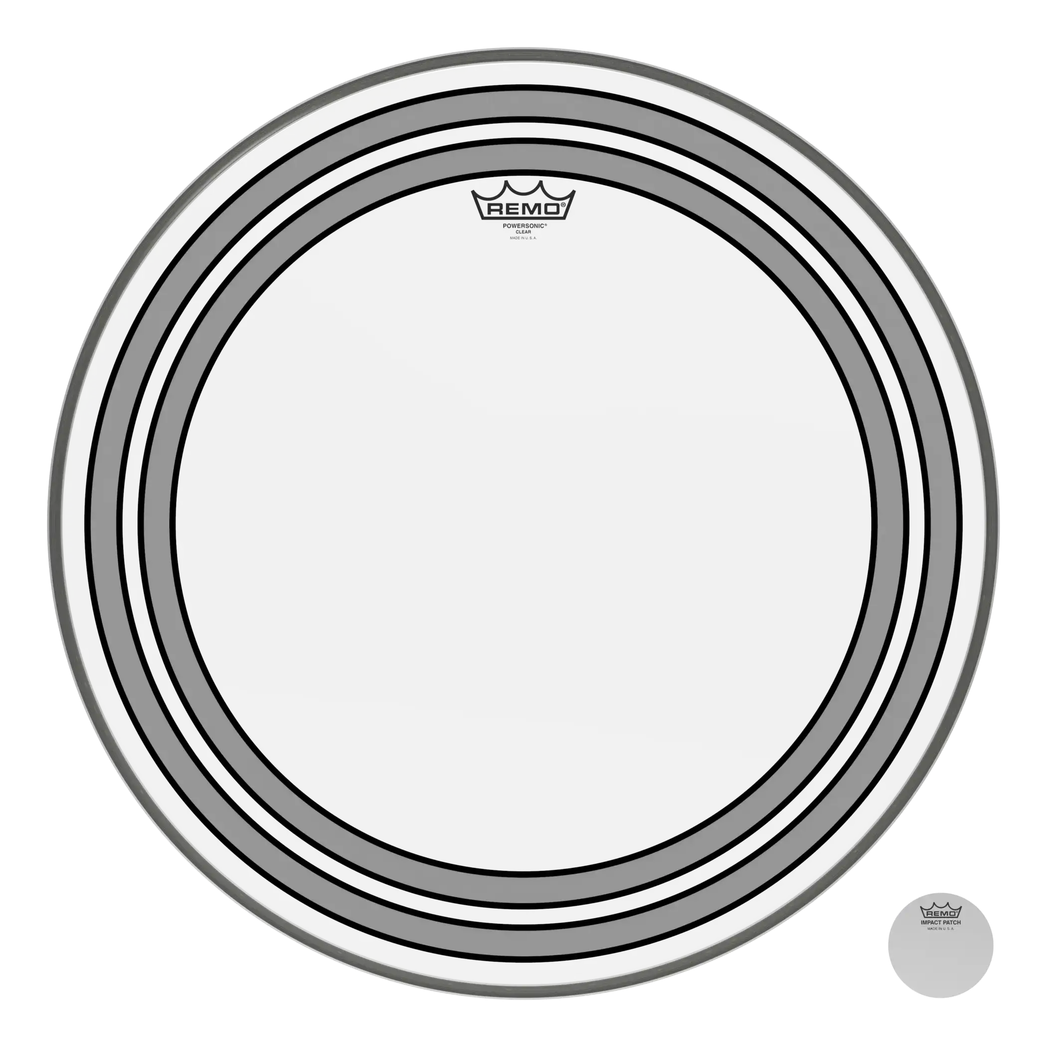 Parche Remo Powersonic Clear De 22 Gota Aceite Pw-1322-00