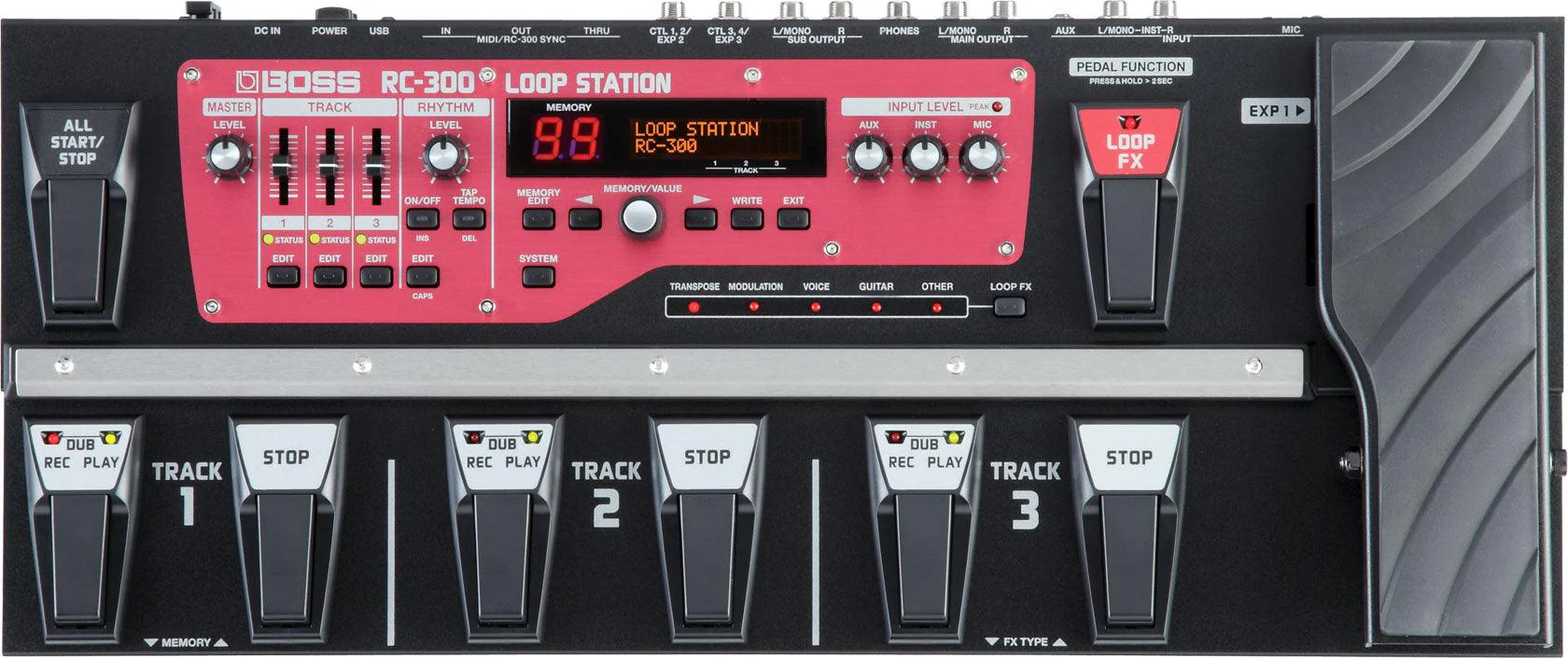 Pedal Boss Guitarra Electrica Rc-300 Loop Station - Image 4