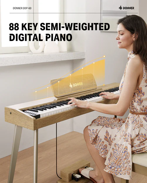 Piano Digital Donner Ec6681 Ddp-60 Light Wood - Image 3