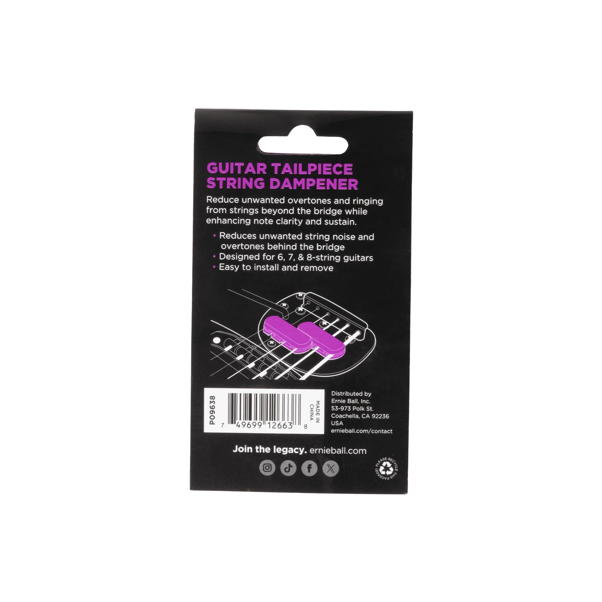 Sordina Cuerdas Ernie Ball P09638 Guitarra - Image 2