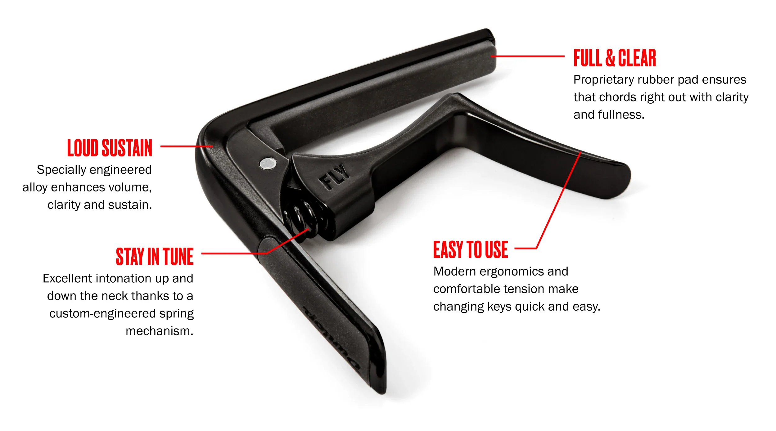 Transportador Dunlop 63CBKC Trigger Fly Capo Celtic 37063002101 - Image 4