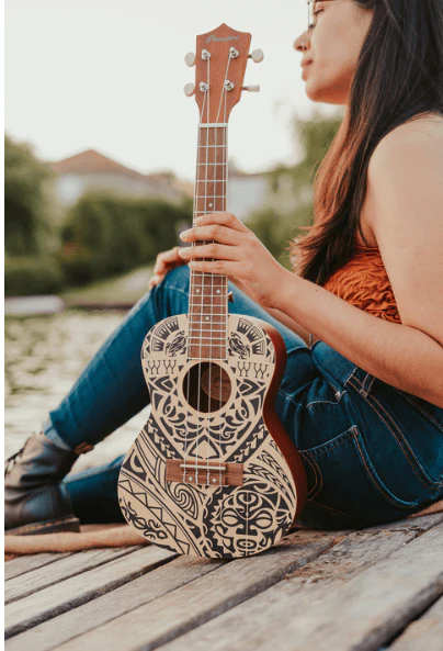 Ukulele Bamboo Concert U-Tribal-Sp - Image 6